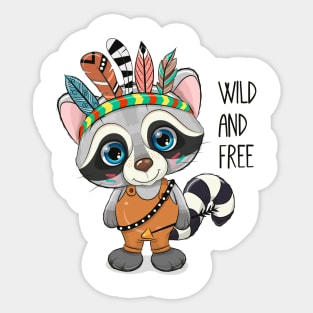 Cute Raccoon Sticker